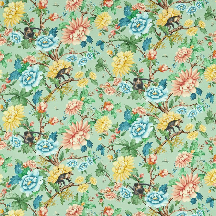 Search F1603/02 Sapphire Garden Mineral Animal/Insects by Clarke And Clarke Fabric