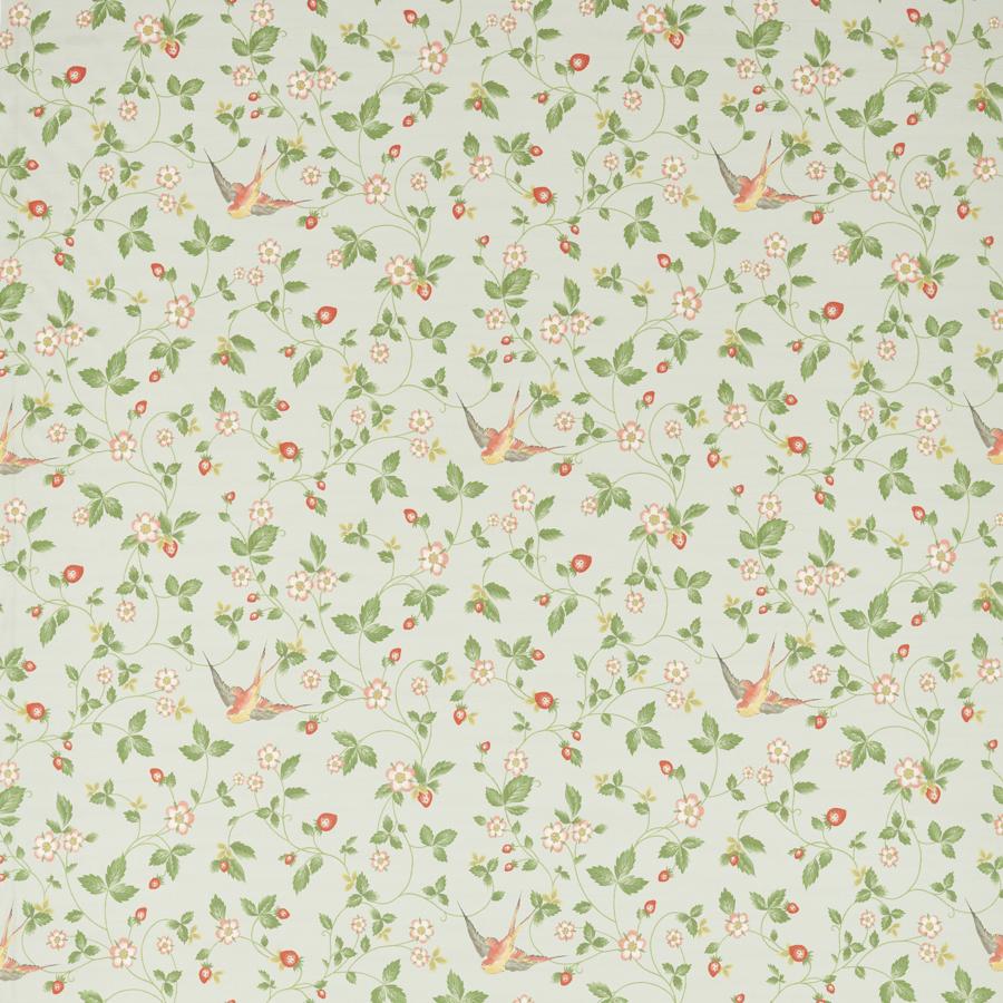 Find F1606/02 Wild Strawberry Dove Linen Animal/Insects by Clarke And Clarke Fabric