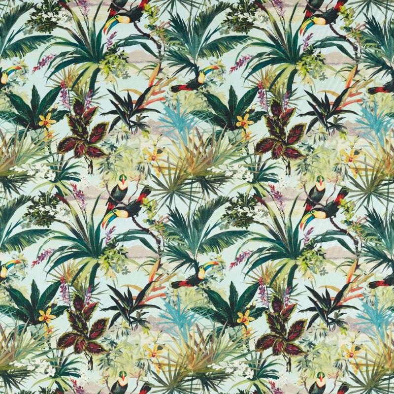 Sample - F1614/03.Cac.0 | Toucan, Clarke & Clarke Exotica 2 - Clarke And Clarke Fabric