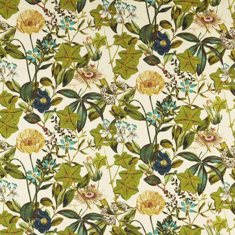 Sample - F1672/01 | Passifloraoutdoor, Clarke & Clarke Alfresco - Clarke And Clarke Fabric - F1672/01.Cac.0