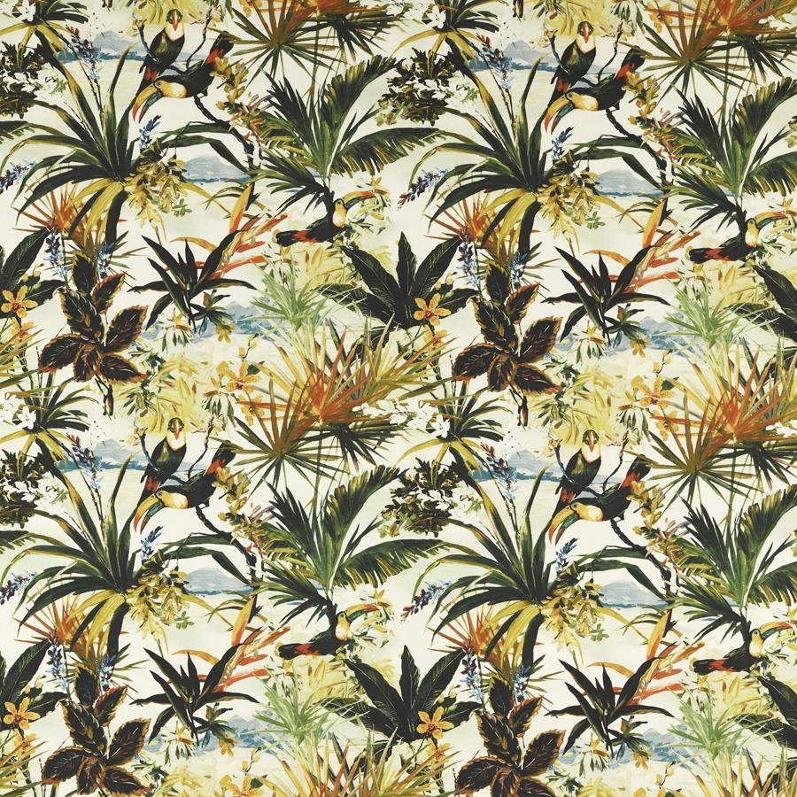 Sample - F1676/01 | Toucan, Clarke & Clarke Alfresco - Clarke And Clarke Fabric - F1676/01.Cac.0