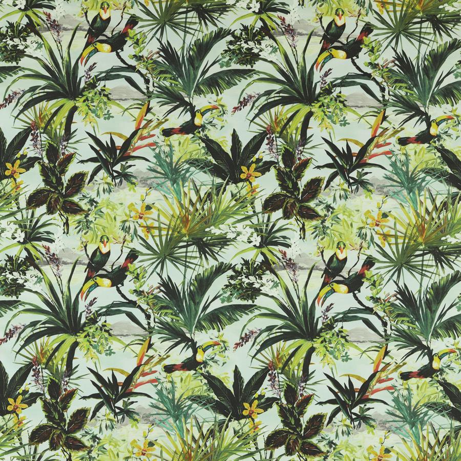 Sample - F1676/02 | Toucan, Clarke & Clarke Alfresco - Clarke And Clarke Fabric - F1676/02.Cac.0