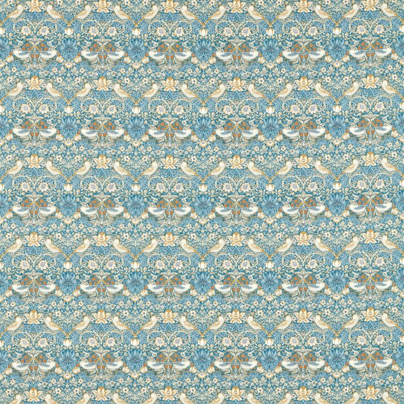 Sample - F1678/06.Cac.0 | Strawberry Thief, Clarke & Clarke William Morris Designs - Clarke And Clarke Fabric