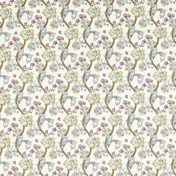 Sample - F1742/04.Cac.0 | Golden Lily Embroidery, William Morris Weaves - Clarke And Clarke Fabric
