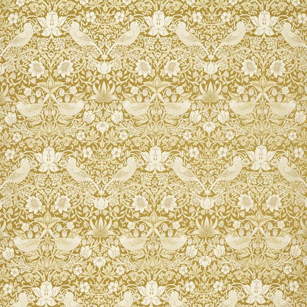 Sample - F1746/01.Cac.0 | Strawberry Thief Jacquard, William Morris Weaves - Clarke And Clarke Fabric