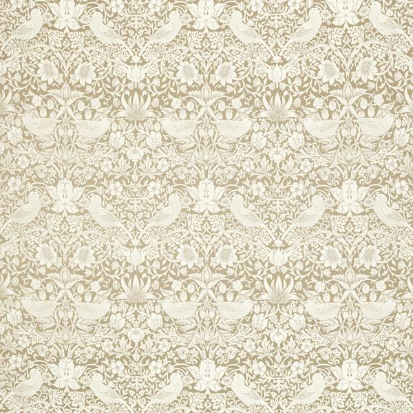 Sample - F1746/03.Cac.0 | Strawberry Thief Jacquard, William Morris Weaves - Clarke And Clarke Fabric