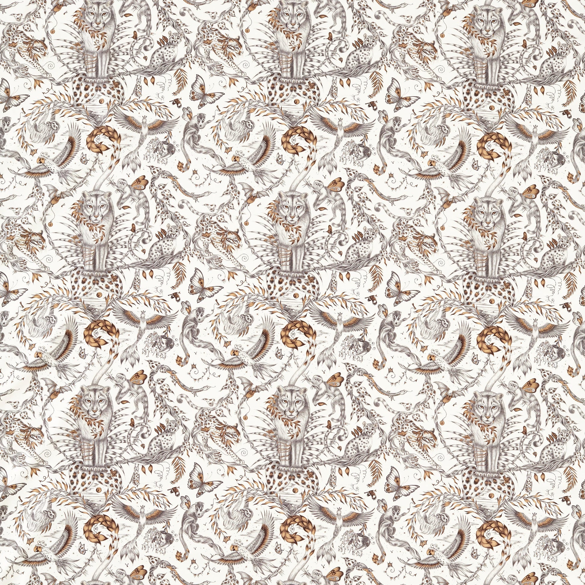 Sample - F1748/01.Cac.0 | Bosque Dreams, Mythica By Emma J Shipley For C&C - Clarke And Clarke Fabric