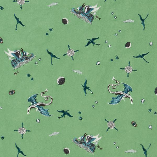 Sample - F1751/01.Cac.0 | Draco Cosmos, Mythica By Emma J Shipley For C&C - Clarke And Clarke Fabric