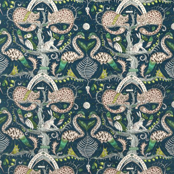 Sample - F1764/02.Cac.0 | Wonder World Velvet, Mythica By Emma J Shipley For C&C - Clarke And Clarke Fabric