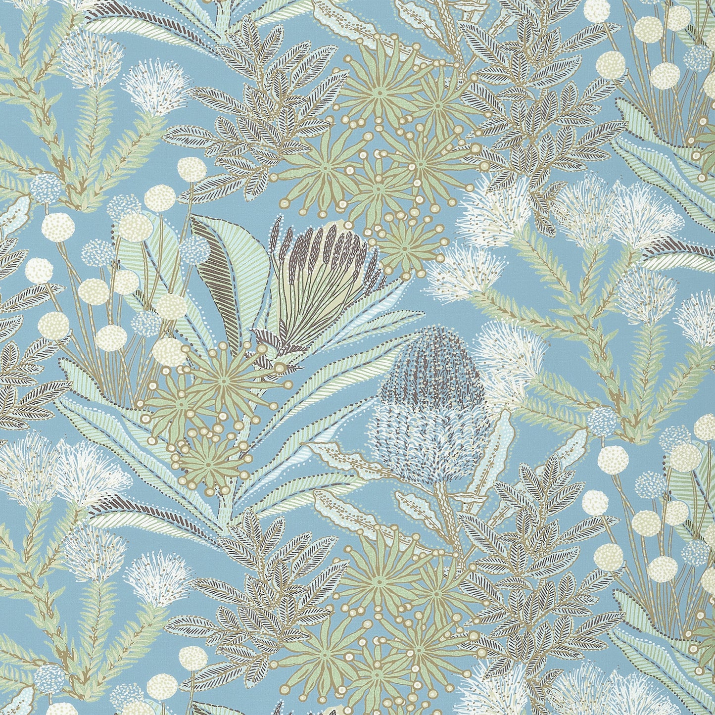 View Thibaut Fabric Pattern F81766 Pattern Name Protea Print From The Collection Soleil. 