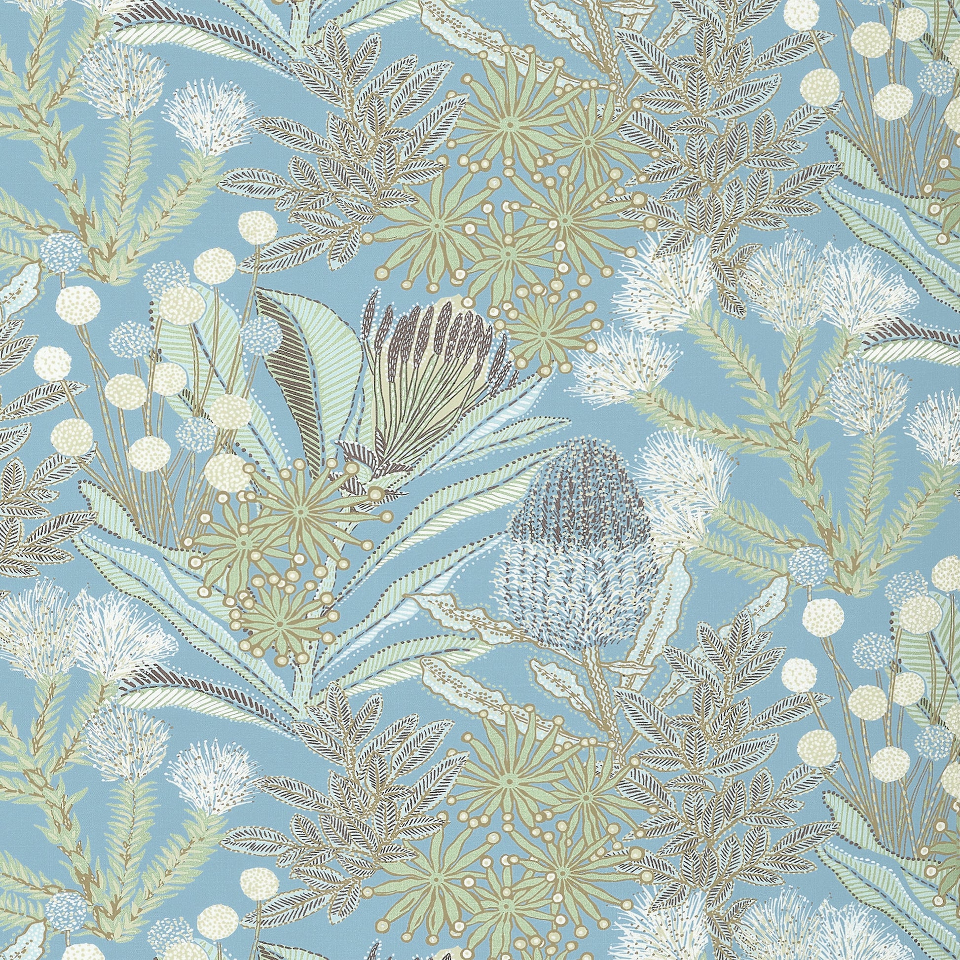 View Thibaut Fabric Pattern F81766 Pattern Name Protea Print From The Collection Soleil. 