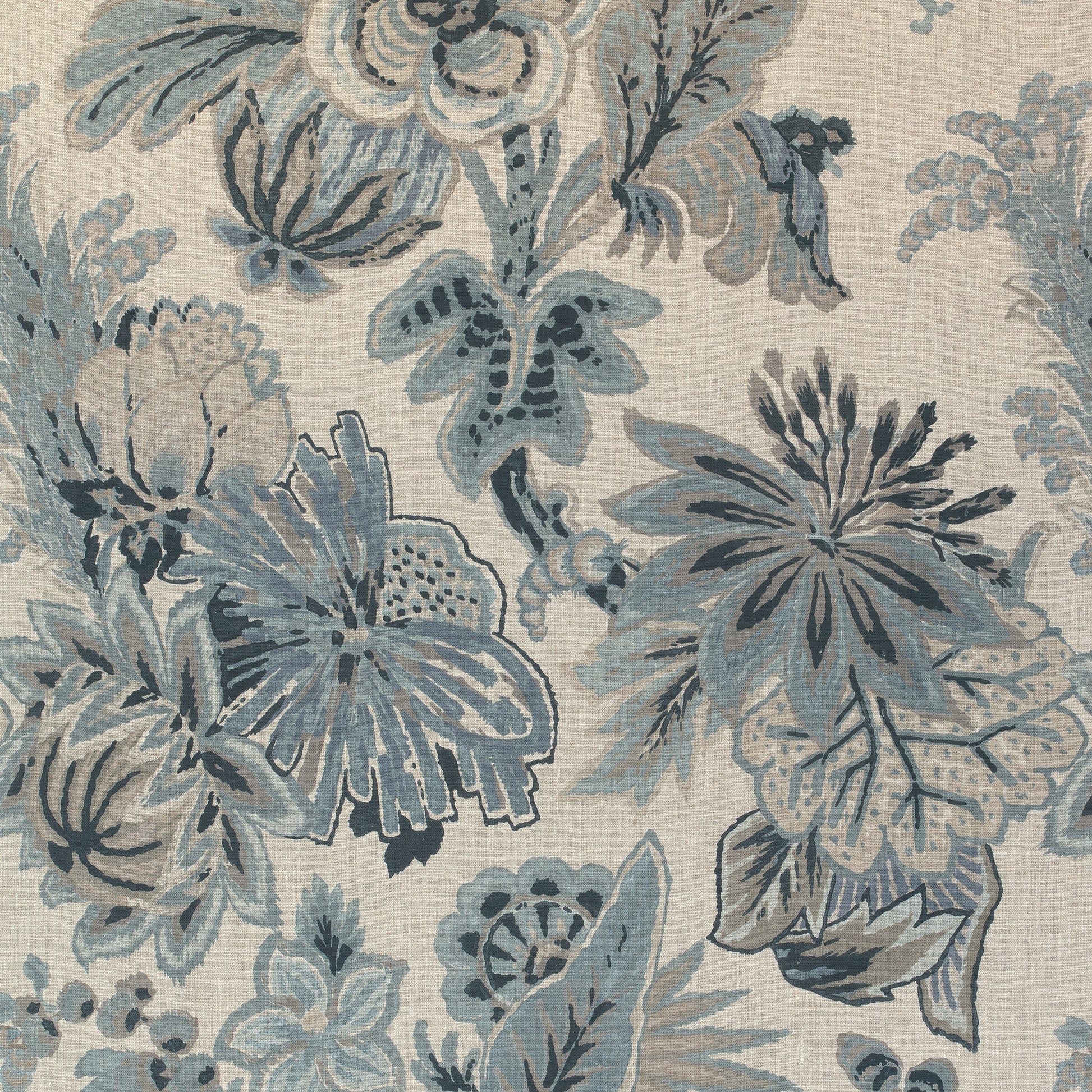 Buy samples of F910214 Floral Gala Printed Colony Thibaut Fabrics