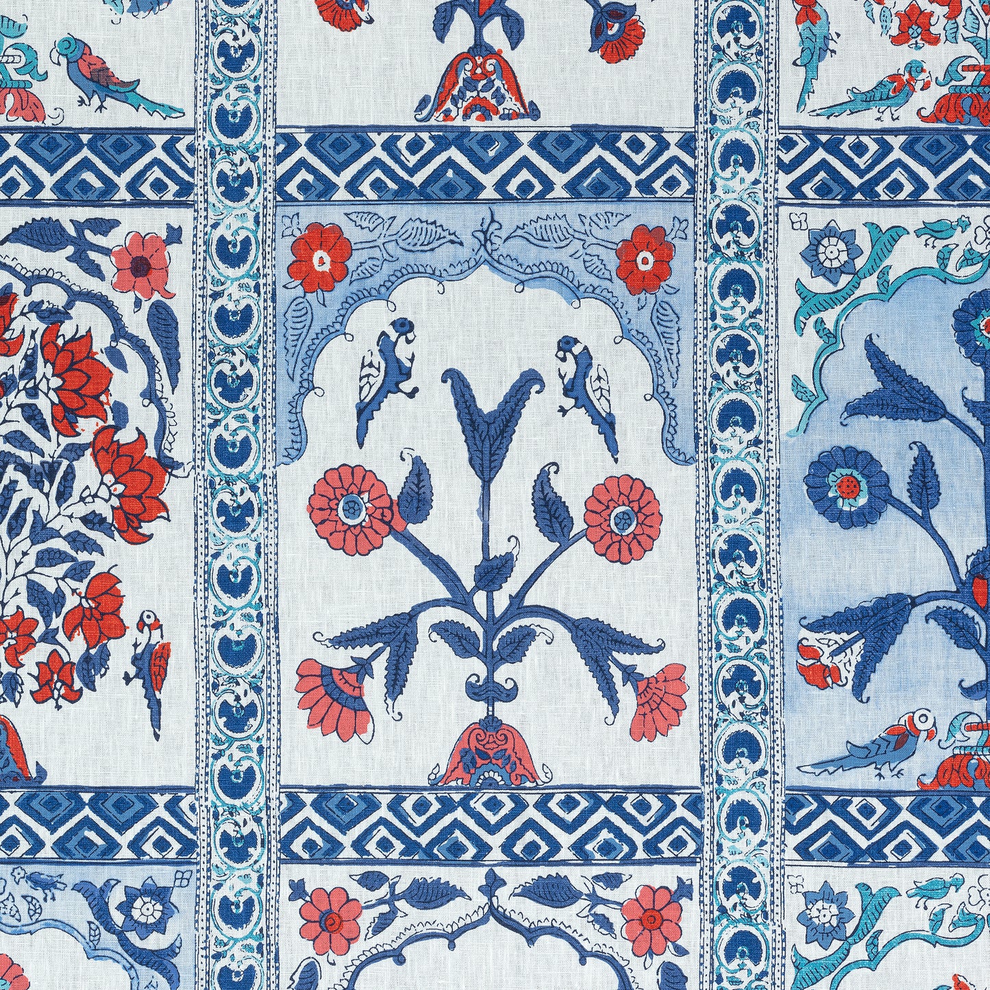 Buy samples of F910631 Indian Panel Printed Ceylon Thibaut Fabrics