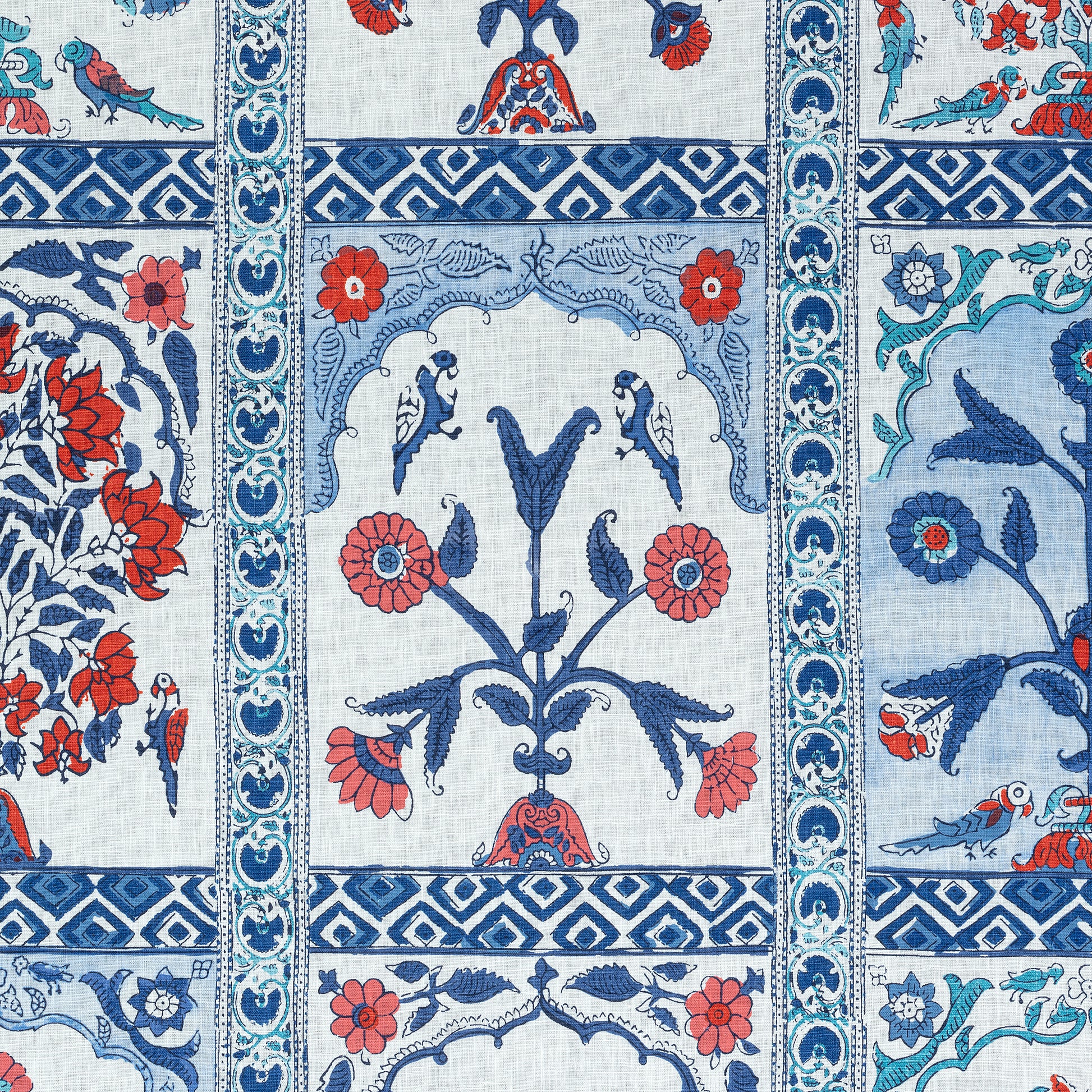 Buy samples of F910631 Indian Panel Printed Ceylon Thibaut Fabrics