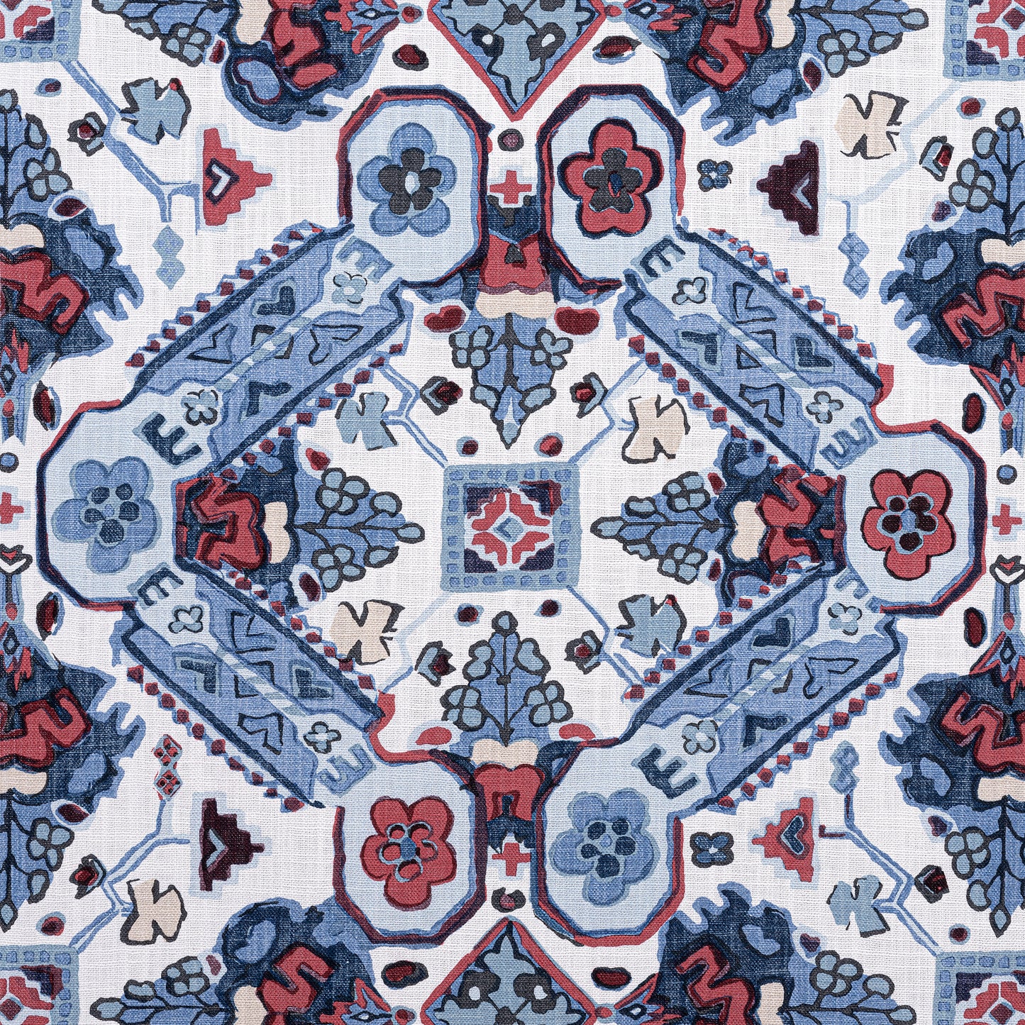 Buy samples of F910824 Persian Carpet Printed Heritage Thibaut Fabrics