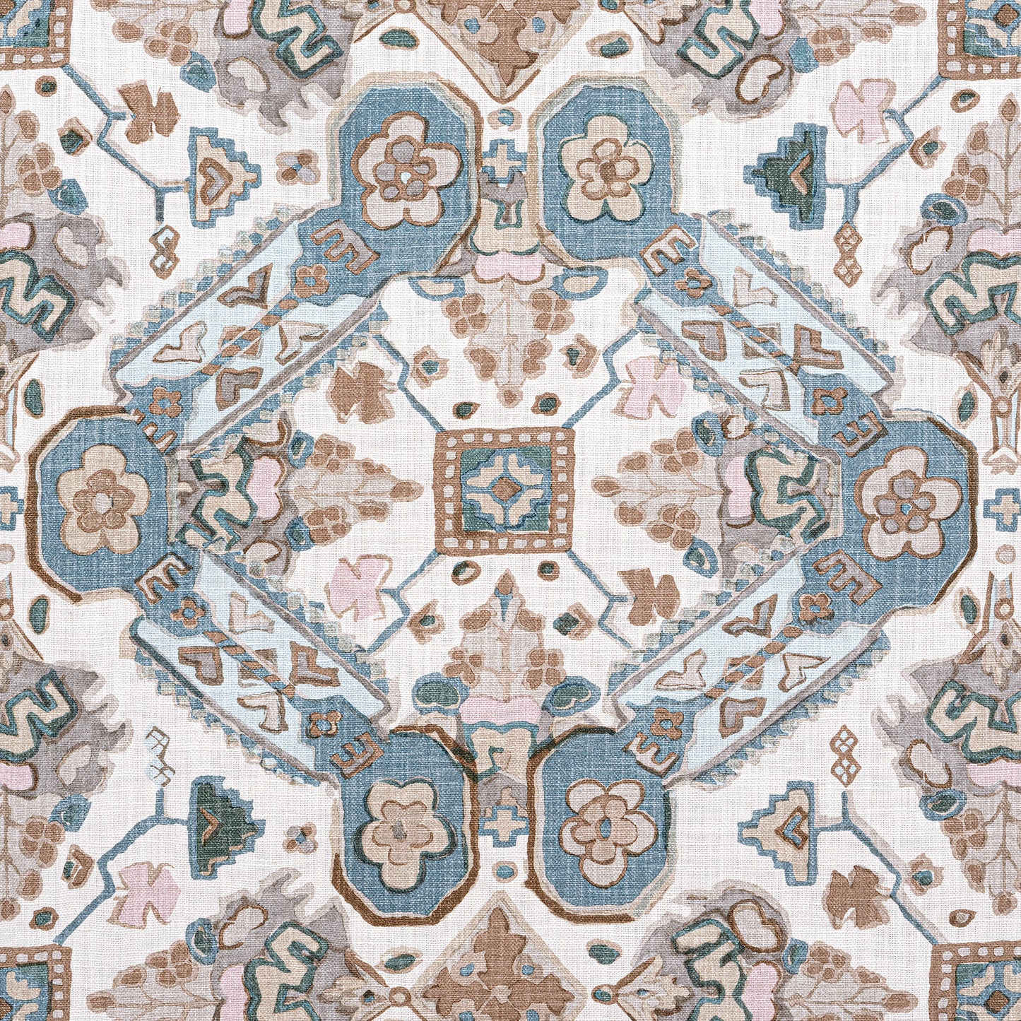 Buy samples of F910825 Persian Carpet Printed Heritage Thibaut Fabrics