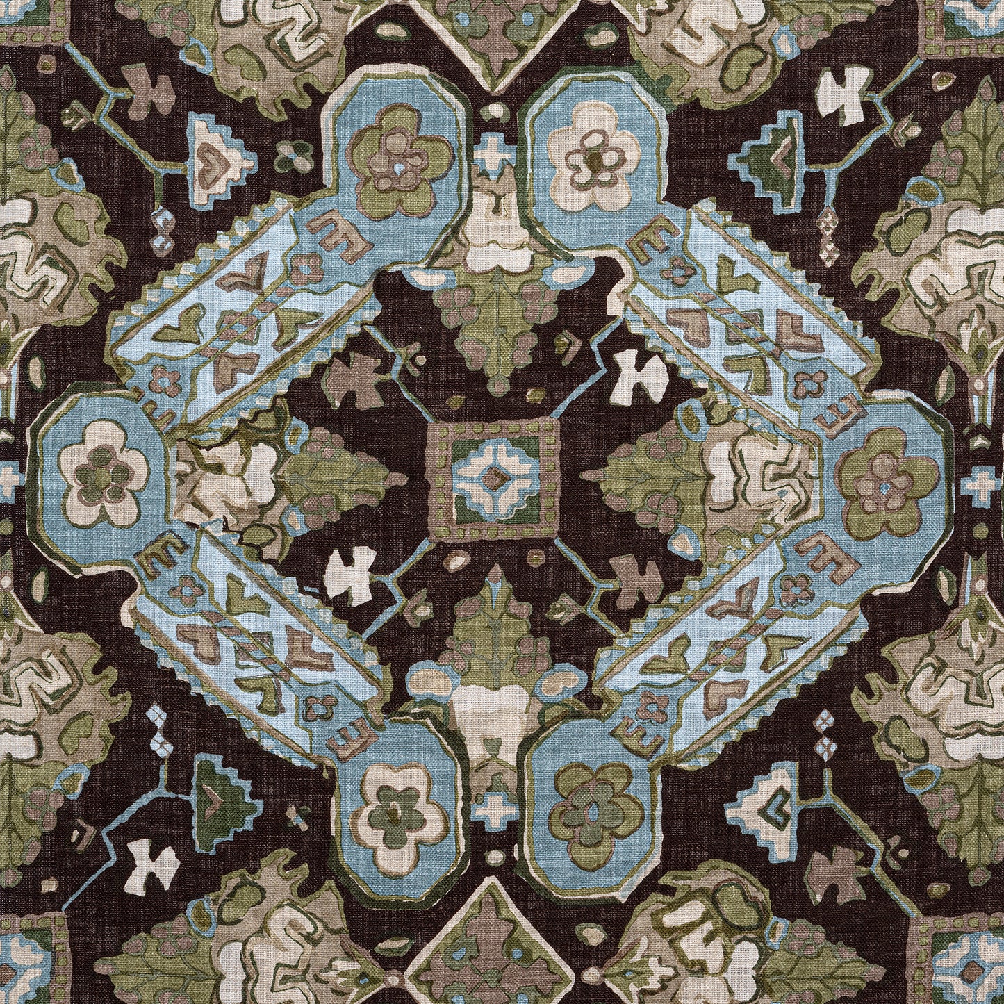 Buy samples of F910826 Persian Carpet Printed Heritage Thibaut Fabrics