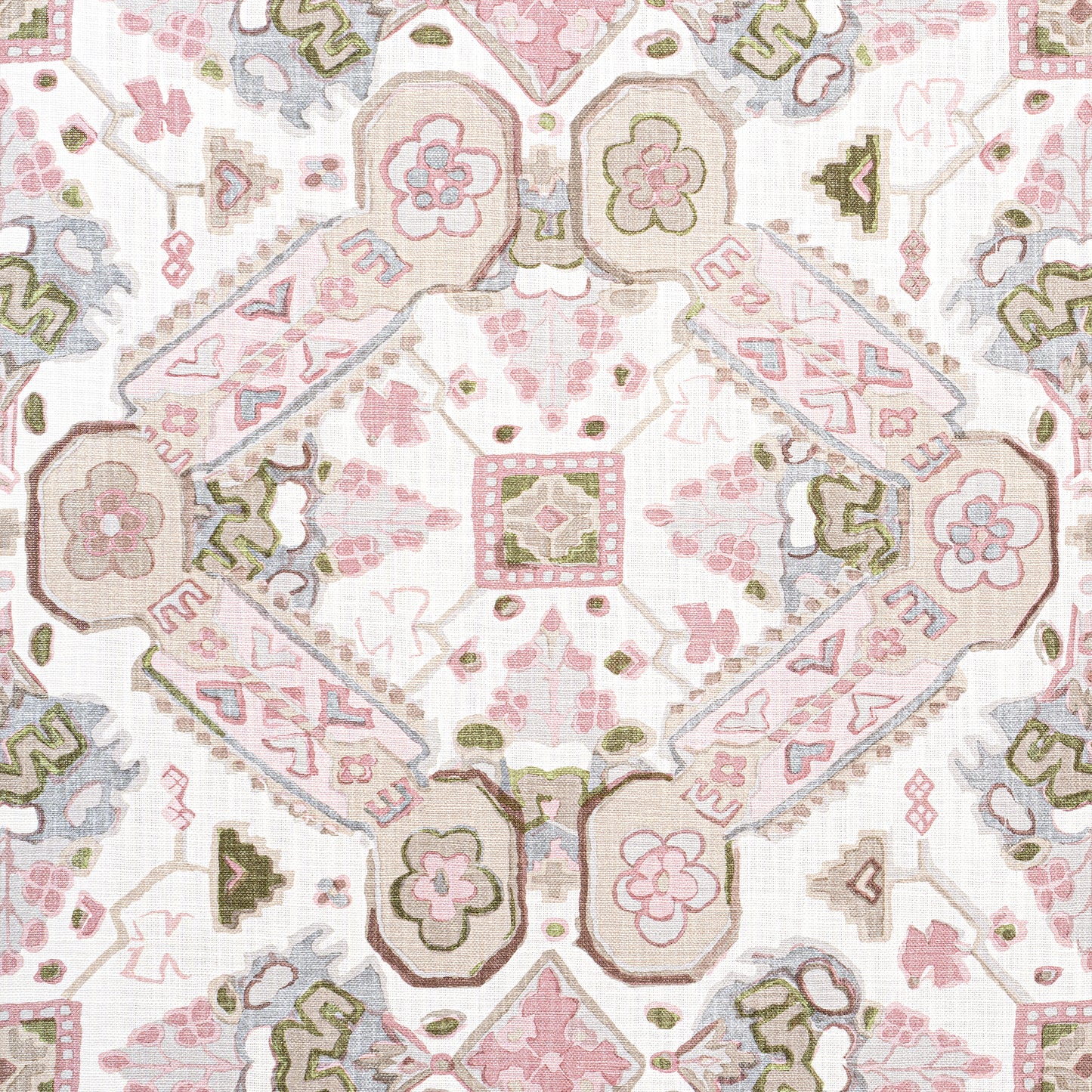Buy samples of F910827 Persian Carpet Printed Heritage Thibaut Fabrics