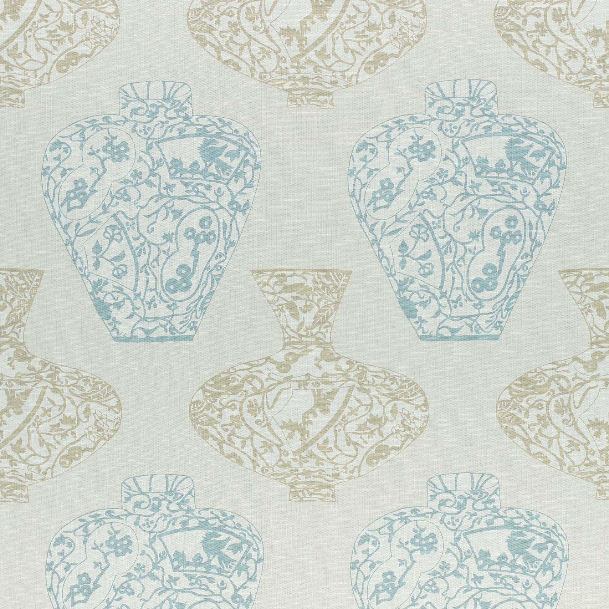 Buy samples of F913122 Imari Vase Printed Summer House Thibaut Fabrics