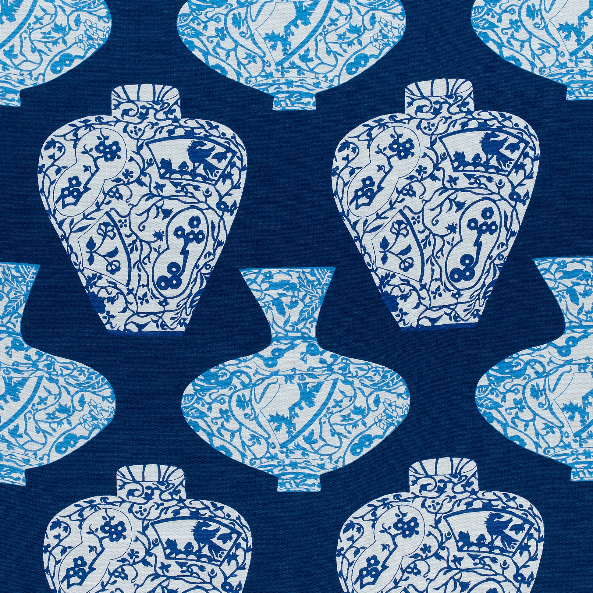 Buy samples of F913124 Imari Vase Printed Summer House Thibaut Fabrics