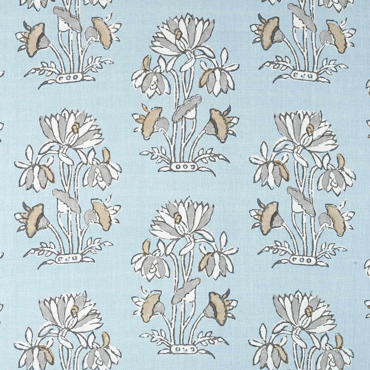 Buy samples of F913201 Lily Flower Printed Mesa Thibaut Fabrics