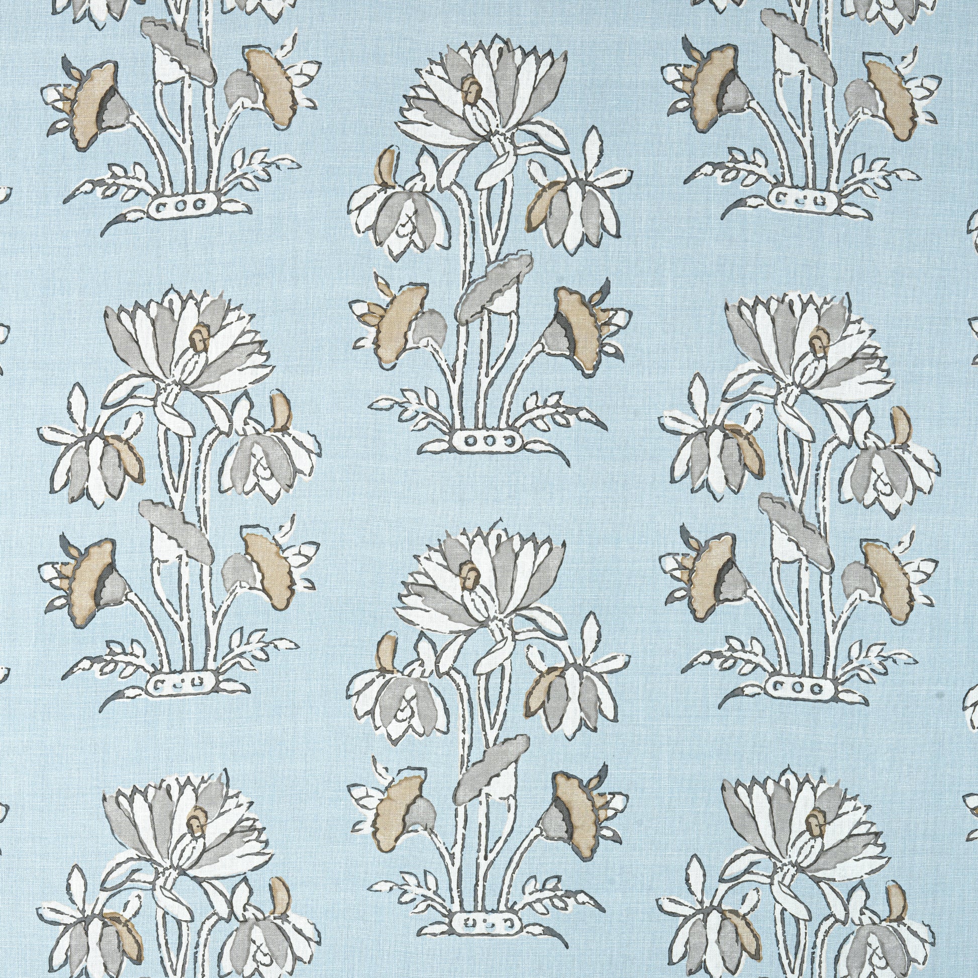 Buy samples of F913201 Lily Flower Printed Mesa Thibaut Fabrics