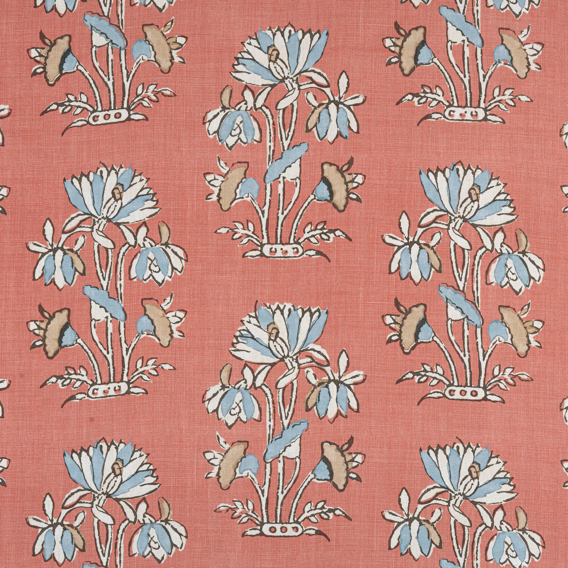 Buy samples of F913205 Lily Flower Printed Mesa Thibaut Fabrics