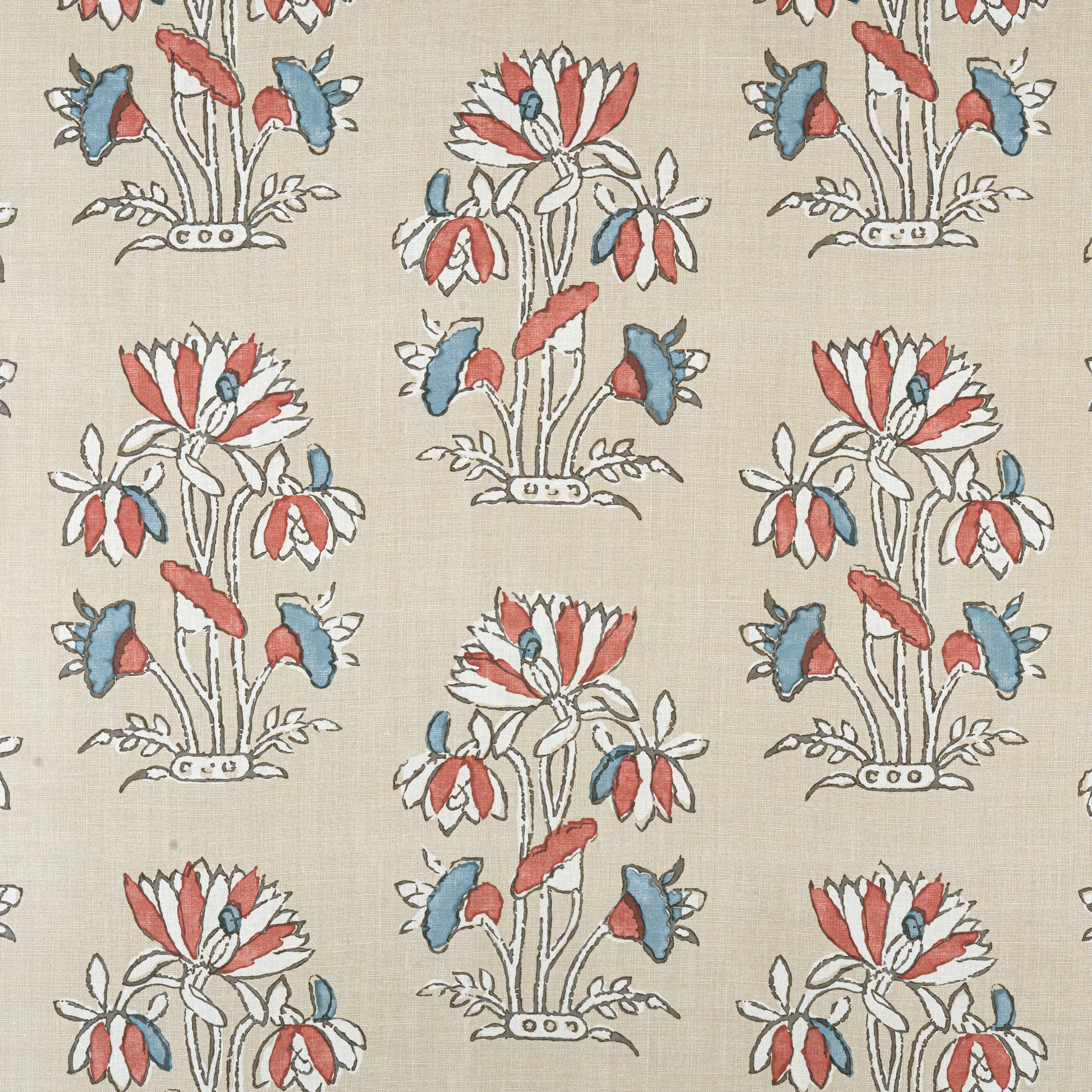 Buy samples of F913206 Lily Flower Printed Mesa Thibaut Fabrics
