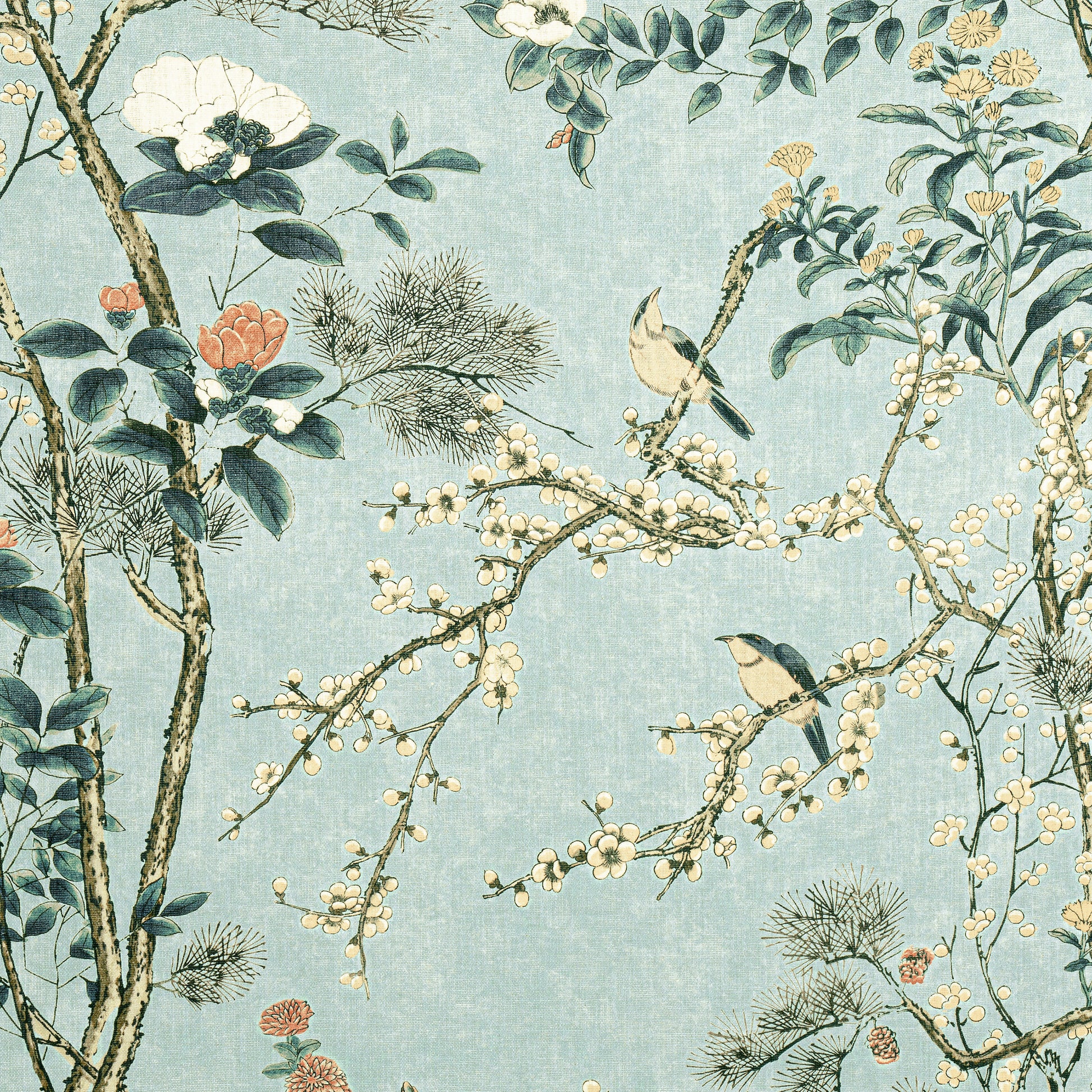 Purchase Thibaut Fabric Pattern F913625 pattern name Katsura color Mist