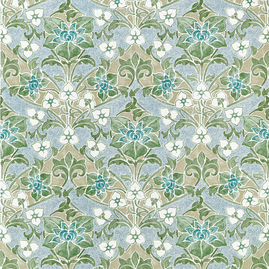 Find Thibaut Fabric SKU# F914600 pattern name Woodford color name Sage.