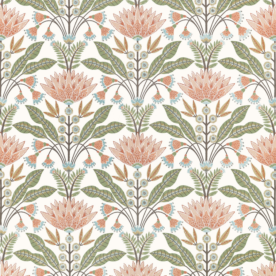 Purchase Thibaut Fabric Product# F914609 pattern name Lotus color name Apricot.