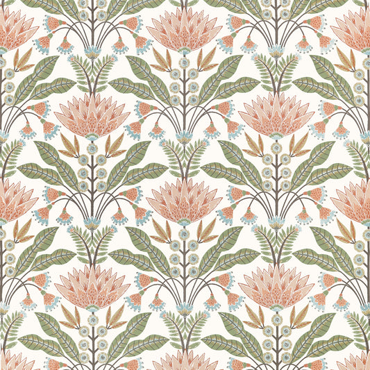 Purchase Thibaut Fabric Product# F914609 pattern name Lotus color name Apricot.