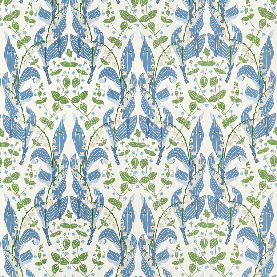 Select Thibaut Fabric Item F914620 pattern name Harbor Springs color name Blue.