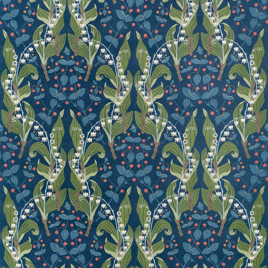 View Thibaut Fabric Item F914621 pattern name Harbor Springs color name Navy.