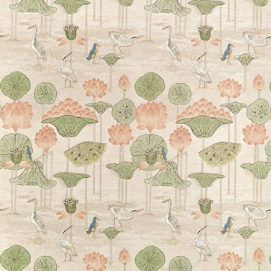 Acquire Thibaut Fabric SKU# F914635 pattern name Malea color name Apricot.
