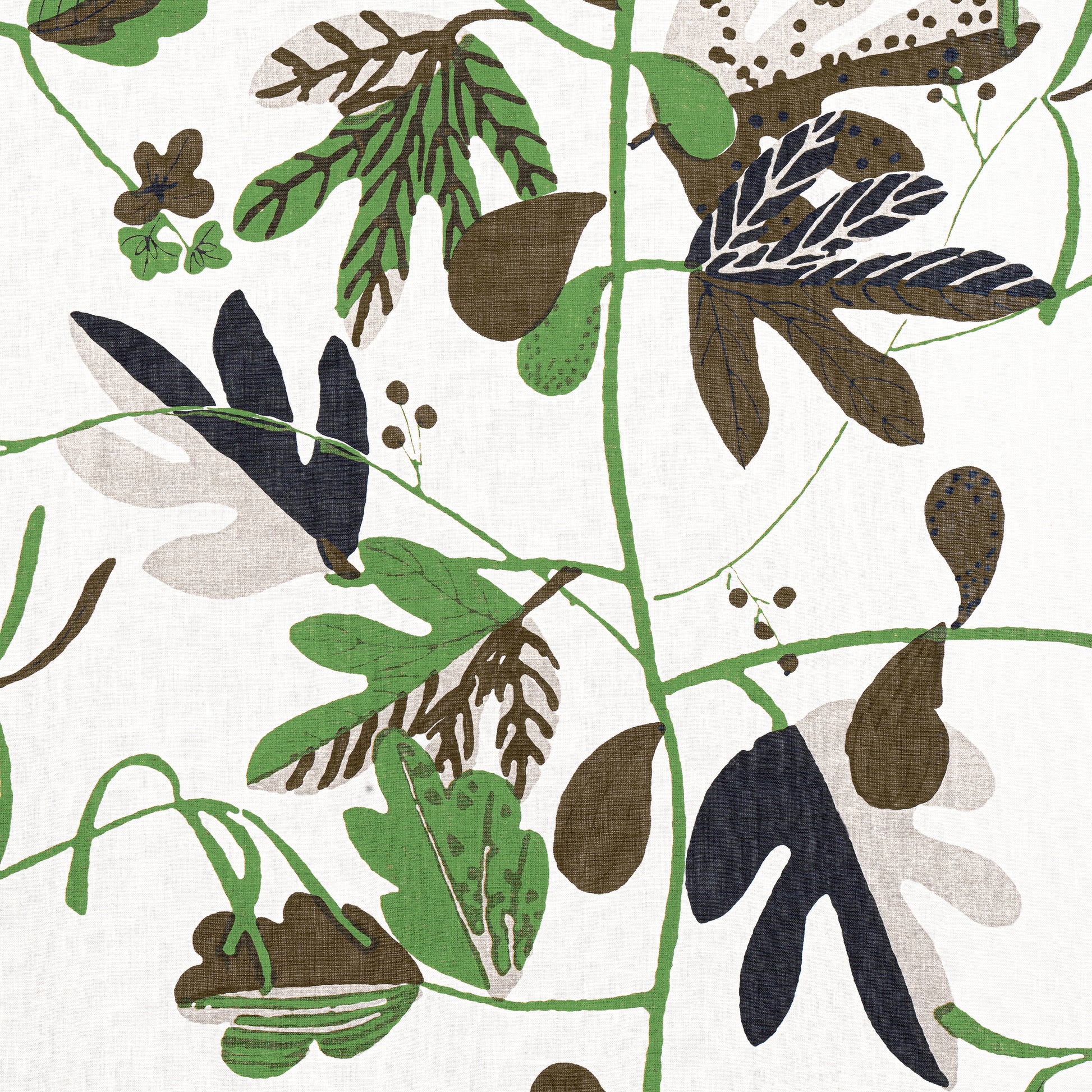 Purchase Thibaut Fabric Product F916208 pattern name Matisse Leaf color Black and Green