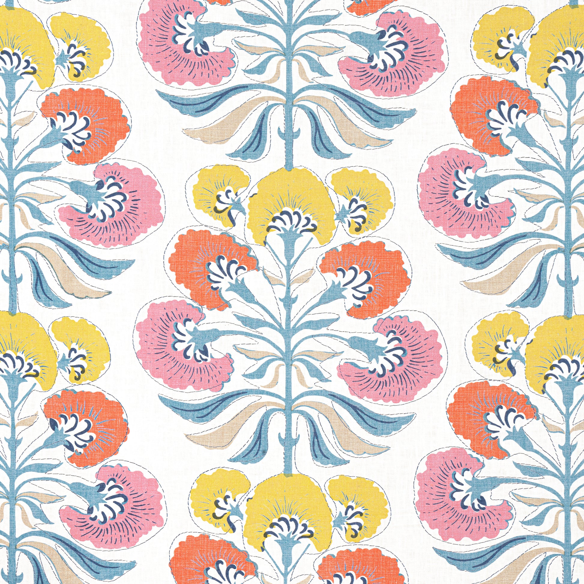 Purchase Thibaut Fabric Item# F916212 pattern name Tybee Tree color Coral and Yellow