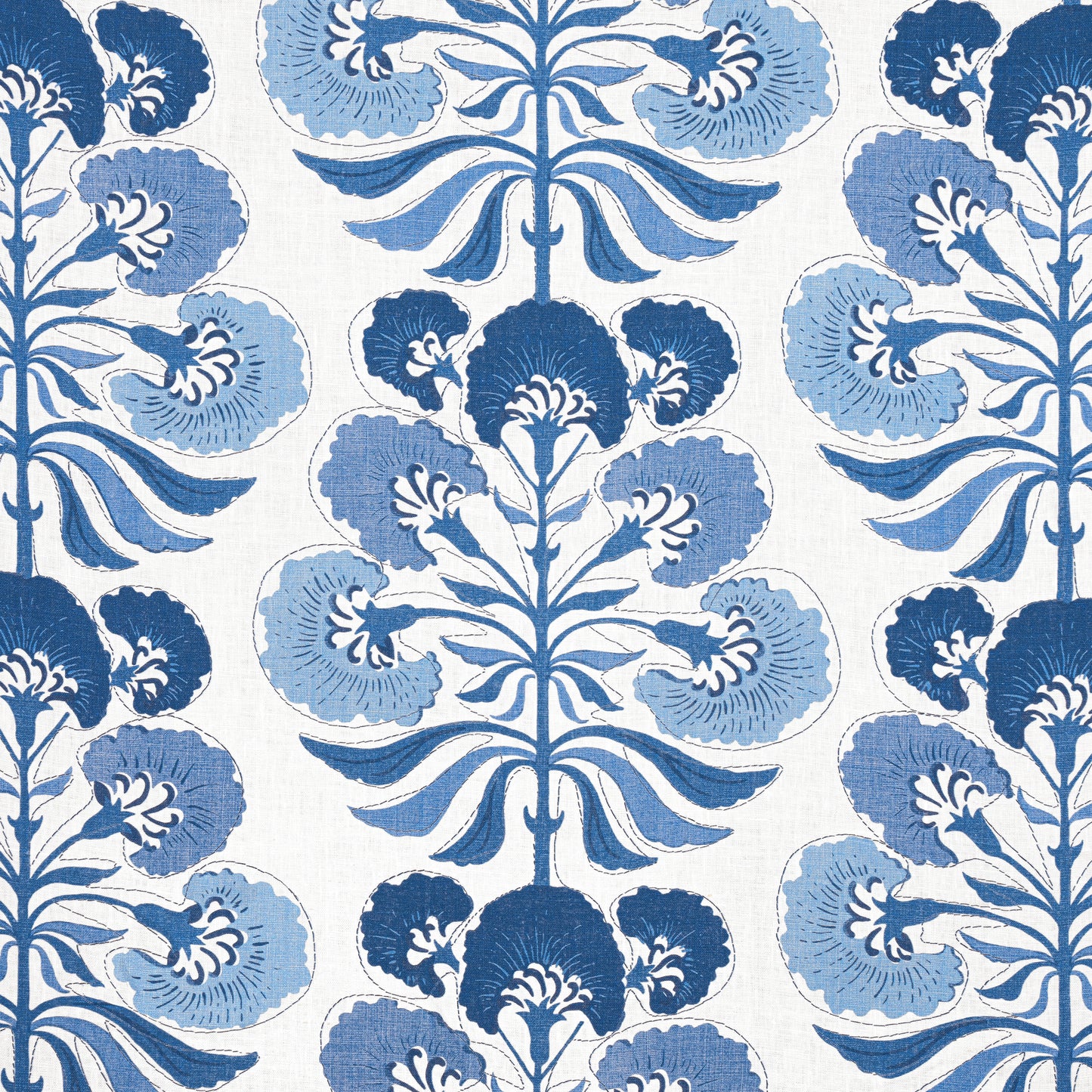 Purchase Thibaut Fabric Pattern# F916217 pattern name Tybee Tree color Blue and White