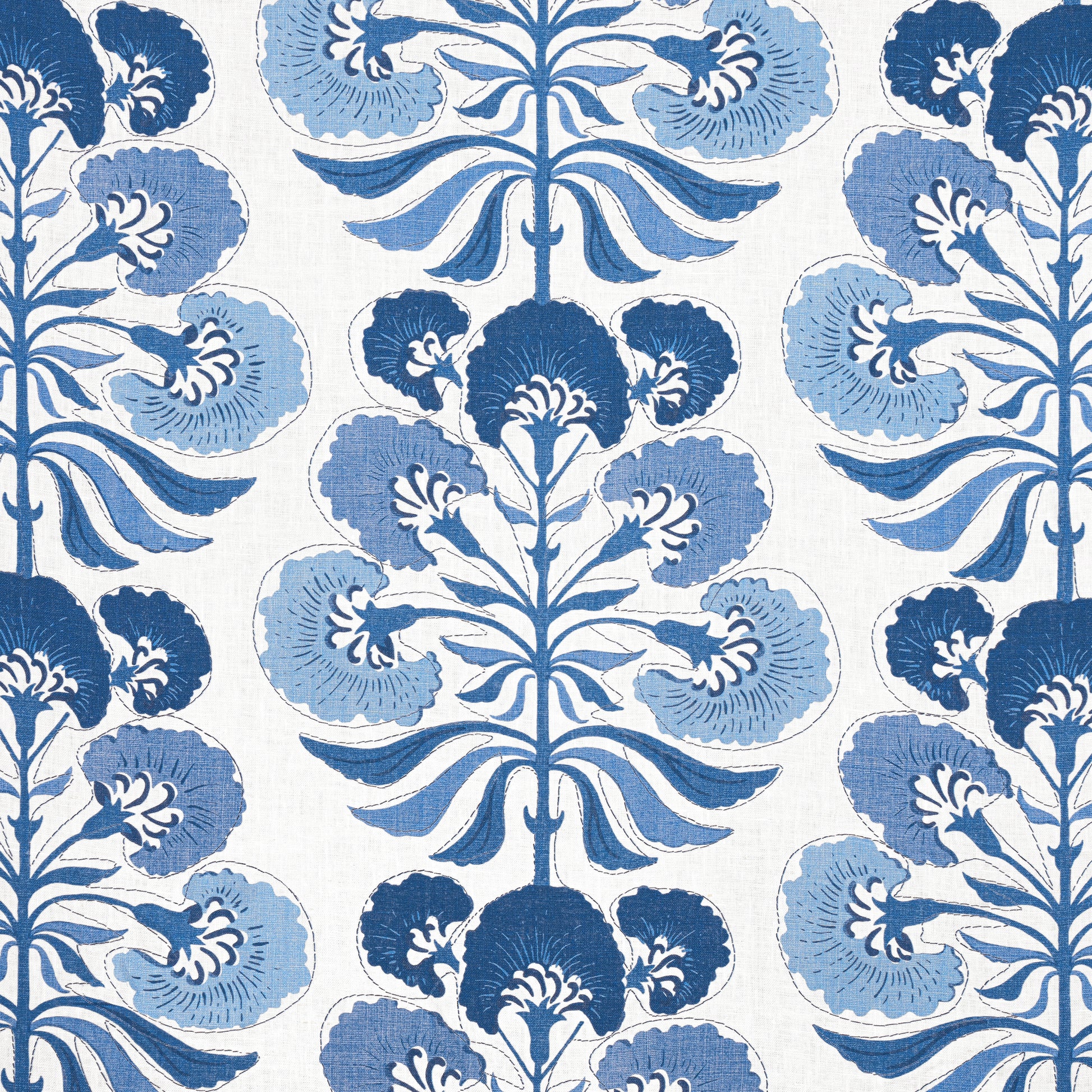 Purchase Thibaut Fabric Pattern# F916217 pattern name Tybee Tree color Blue and White