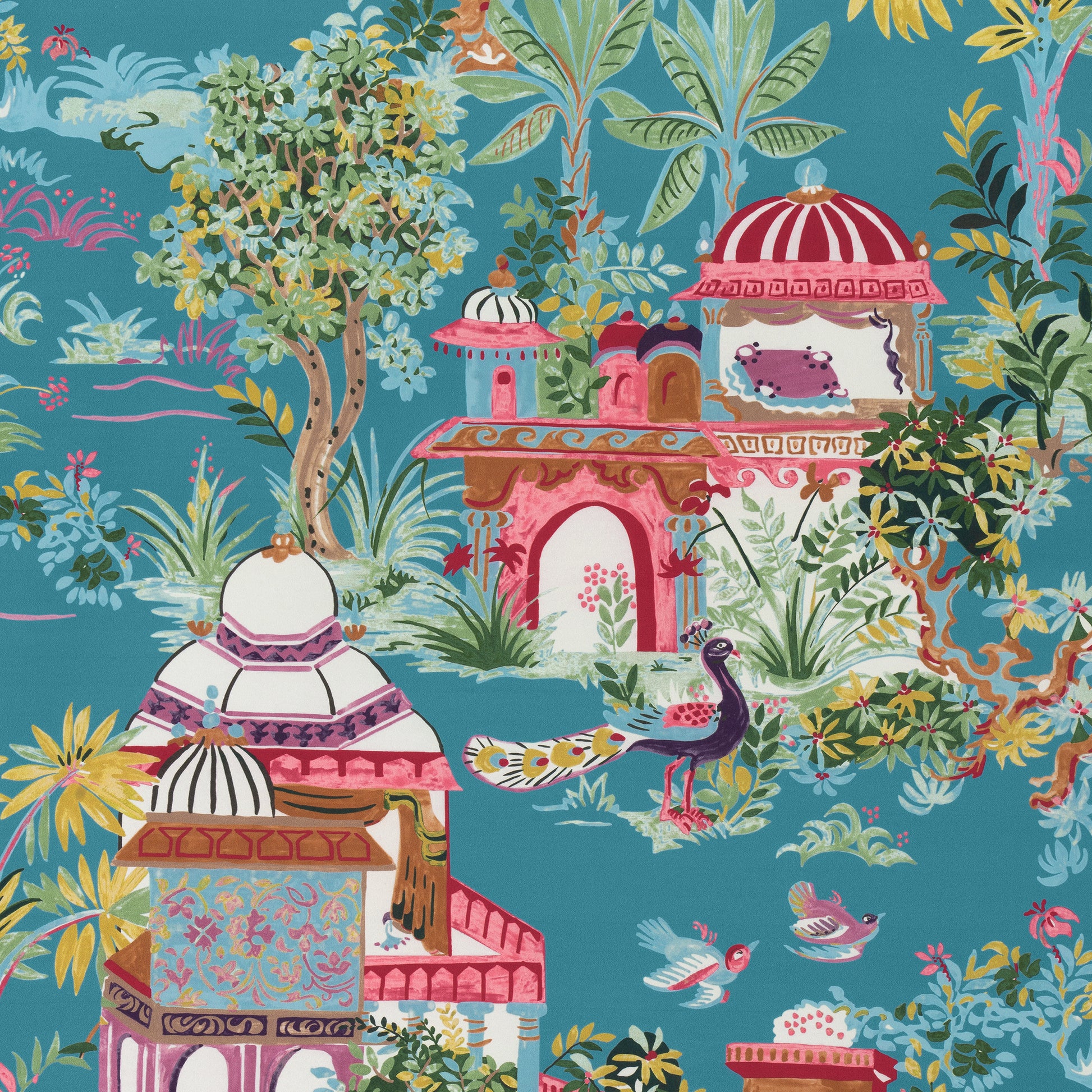 Purchase Thibaut Fabric Item F920822 pattern name Mystic Garden color Teal