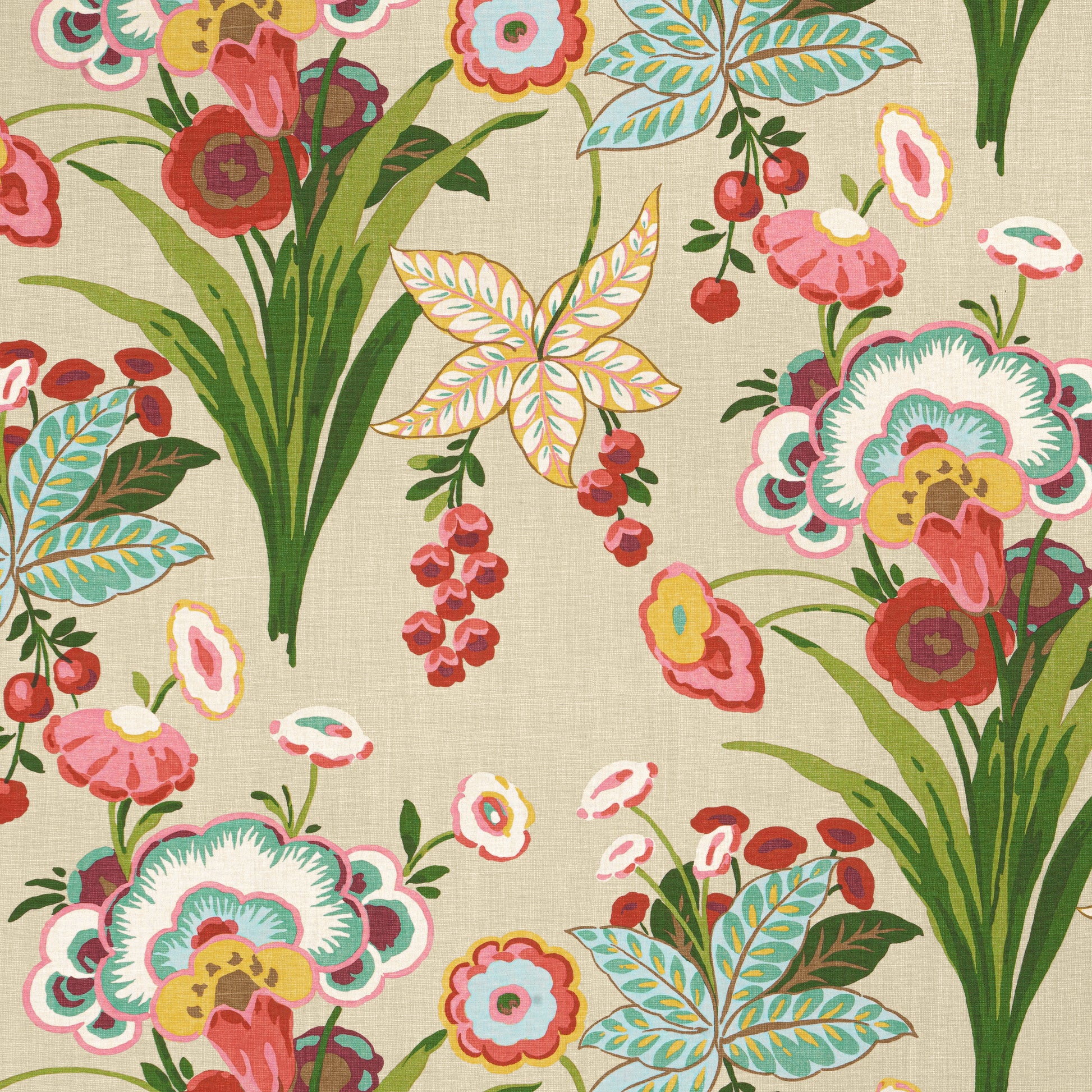 Purchase Thibaut Fabric Pattern# F920852 pattern name Pasadena color Cream