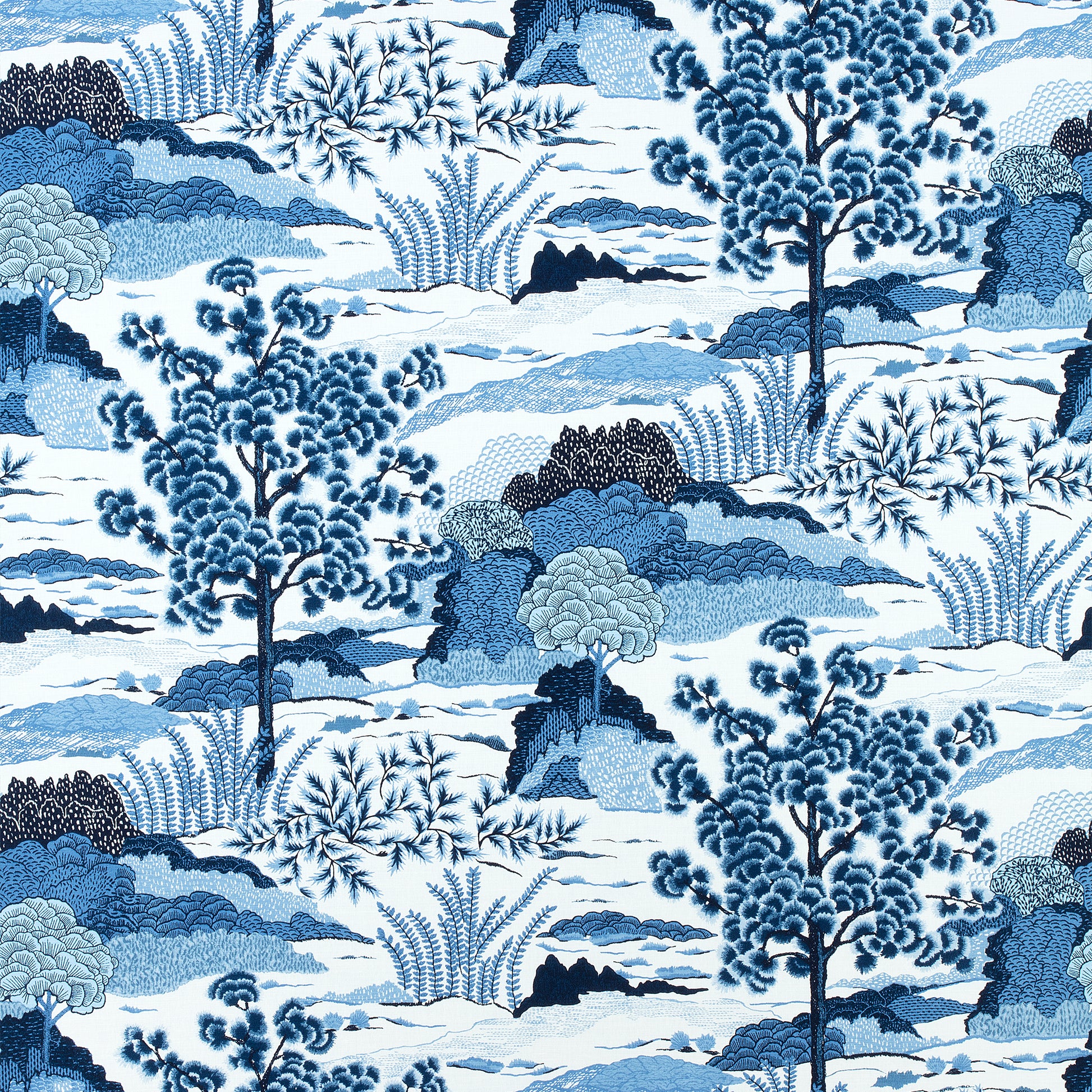 Buy samples of F985044 Daintree Printed Greenwood Thibaut Fabrics