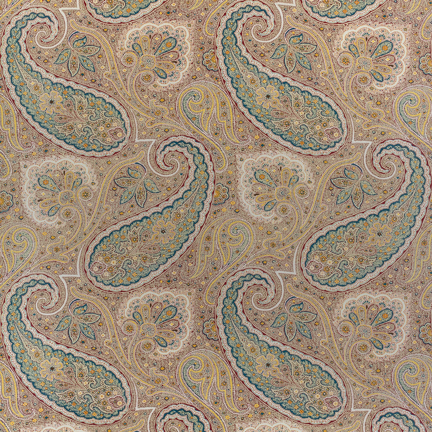 Buy samples of F985076 Sherrill Paisley Printed Greenwood Thibaut Fabrics