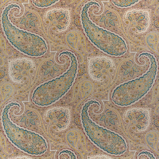 Buy samples of F985076 Sherrill Paisley Printed Greenwood Thibaut Fabrics