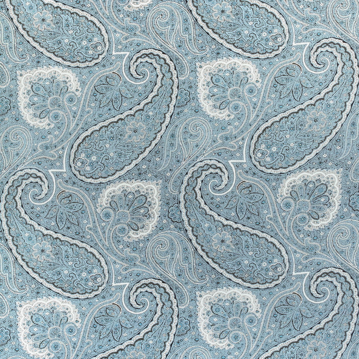 Buy samples of F985078 Sherrill Paisley Printed Greenwood Thibaut Fabrics