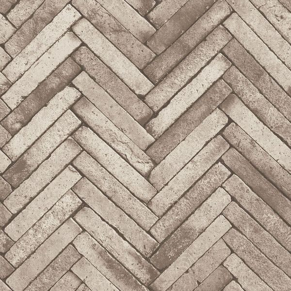 Purchase FD41230 Brewster Wallpaper, Ryon Taupe Diagonal Slate - Medley