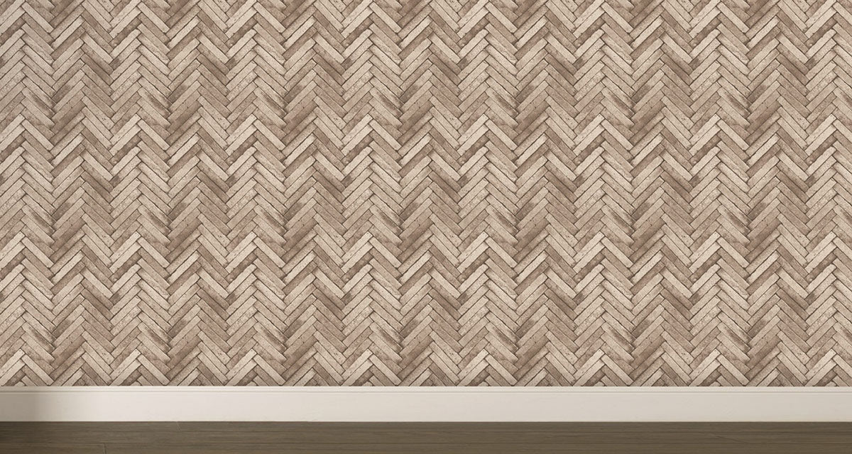Purchase FD41230 Brewster Wallpaper, Ryon Taupe Diagonal Slate - Medley1