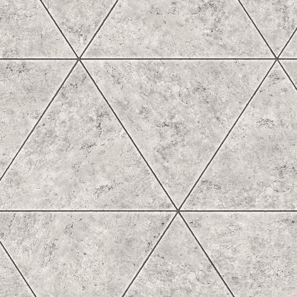 Purchase FD41760 Brewster Wallpaper, Benson Grey Marble Triangle - Medley