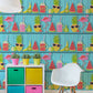 Purchase FD42210 Brewster Wallpaper, Kids Teal Tropical Shelves - Medley12