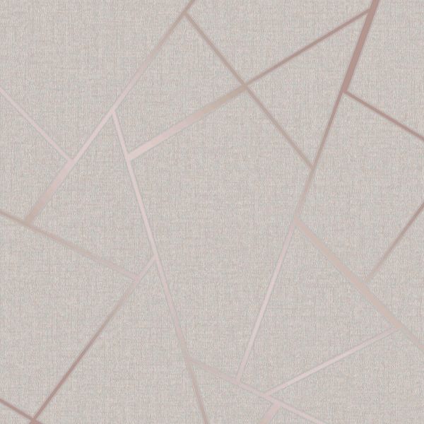 Purchase FD42282 Brewster Wallpaper, Quartz Rose Gold Fractal - Medley